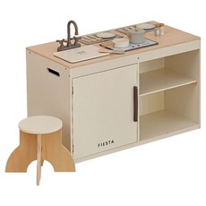 피에스타 비스트로 주방놀이 세트, 크림 화이트, 1세트