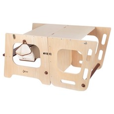 Classic WORLD 客來喜 巧變多功能學習桌椅塔 60522, 原木色