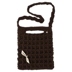 미스티코티타 와플 스퀘어백 페투치오네 뜨개질 DIY 패키지 세트, 브라운, 1세트