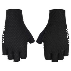 WILLI WILLI Essential 自行車半指手套 雙手穿戴組, 黑色, 1套