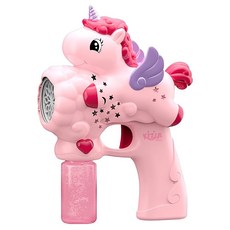 Kizus 獨角獸渦輪自動泡泡槍, 1個, 粉紅色