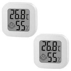 원이네 미니 포켓 디지털 온습도계, 혼합색상, 2개