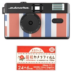 日本 escura 可重複使用 Snap 35 半格底片相機 + 135-20 底片套組, Mandarin(相機), Showa(底片), 1套