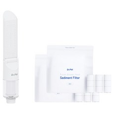 Dr.Piel 皮益博士 超薄旅行用蓮蓬頭 + 補充濾芯 2入組, 純淨白, 1套