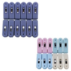 Happy Goods 多用途強力防滑曬衣夾 24入組, 海軍藍, 4種顏色, 1套