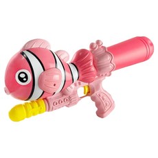 小丑魚造型加壓中型水槍 43cm, 粉紅色, 1個