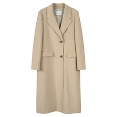 플라스틱아일랜드 여성용 테일러드 투버튼 롱 핸드메이드 코트 PR4TC581