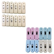 Happy Goods 多用途強力防滑曬衣夾 24入組, 米色, 4種顏色, 1套