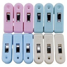 Happy Goods 多用途強力防滑曬衣夾 12入組, 4種顏色, 1套