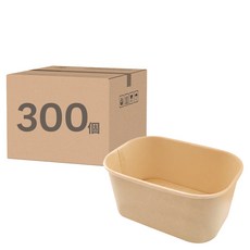 ONEFU 純牛皮長方碗1000ml, 300個裝, 1箱