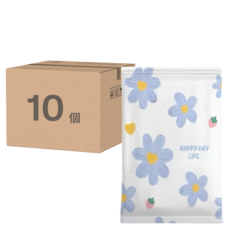 藍花真空壓縮袋 中號, 10個, 1個裝