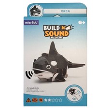 mierEdu 仿真音效立體拼圖 PP1115, 1個, 29片, 殺人鯨 黑色