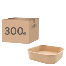 ONEFU 正方純牛皮碗750ml, 300個裝, 1箱