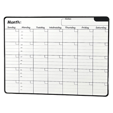 해피굿즈 간편 마그네틱 냉장고 메모 보드 월간노트, 고무자석