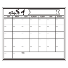 해피굿즈 부착형 메모보드 월간메모A, 고무자석