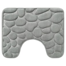 은희마법 디자인 화장실 매트 U타입 40 x 50 cm, 회색, 1개