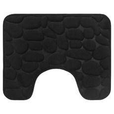 은희마법 디자인 화장실 매트 U타입 40 x 50 cm, 블랙, 1개