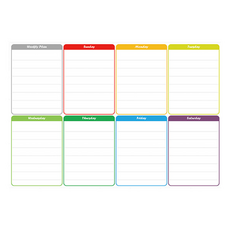 해피굿즈 부착형 냉장고 메모보드 주간메모2, 고무자석
