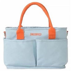 bebehome 日韓防水保溫時尚媽媽包/多隔層斜背包, 藍色