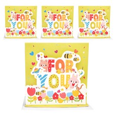 生日蛋糕立體卡片, 綠色, 4個