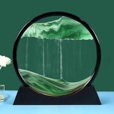 홈마트 예쁜 인테리어소품 3D모래그림 블랙 프레임, 그린모래