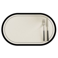 ON하우스 가죽 방수 테이블 매트, 크림화이트, 1개, 30 x 45 cm