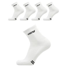 LECAF 緩震網球運動中筒襪, 黑色, 5個