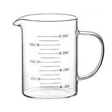 Edish 玻璃刻度量杯 無蓋款, 透明色, 1個, 350ml