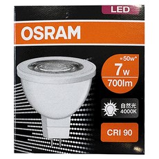 OSRAM 歐司朗 LED 免安杯燈 7W MR16, 1個, 自然光
