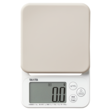 TANITA 塔尼達 矽膠可拆洗電子磅秤 2kg~0.1g, 2kg, 灰色, KJ-222GY