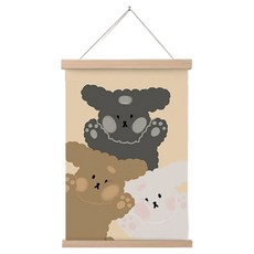 Soulrich 可愛小狗木質掛軸海報 GZ-9