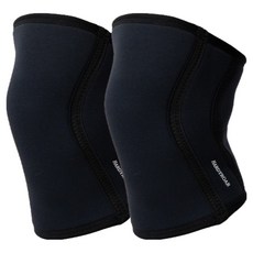 HARDYROAR 頂級氯丁橡膠護膝 兩側 5mm 套組, 黑色, 1套