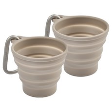 sillymann Harmony 折疊式便攜杯 2件組 150ml, 可可灰, 2套