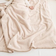 FORMONGDE 超細纖維刺繡羊羔絨冬季嬰兒毯, Tori
