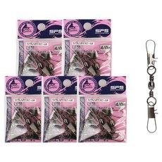 SAPA 大物雙向互鎖式雙別針轉環釣組, 5個, 3入