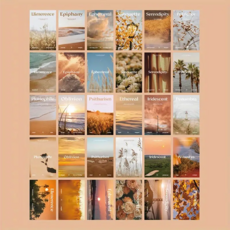 Misoroun 壁掛海報夕陽 2件組