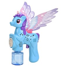 開心螞蟻仔 新式連續不間斷獨角獸造型電動泡泡槍 MY2972, 1個, 藍色