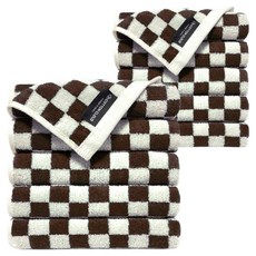 코튼클라우드 투웨이 밴부얀 타월, 타일드 브라운, 10개