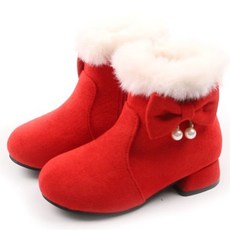 Luluchu 蝴蝶結球毛絨靴 DW143