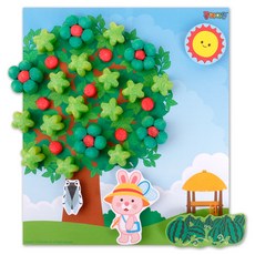 플레이콘 사계절 여름 나무이야기 4인용, 혼합색상, 1개