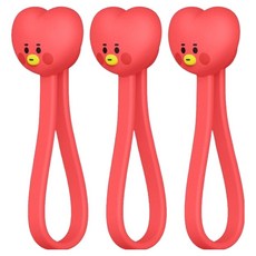 엘라고 BT21 미니니 마그네틱 케이블 타이 타타, 3개
