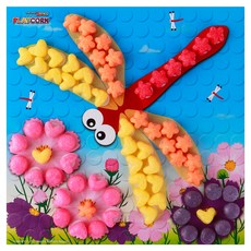 PLAYCORN 拼貼畫製作 4人份, 蜻蜓, 1套