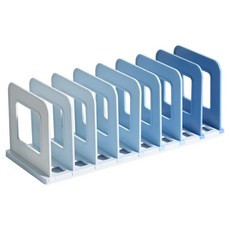 모던앳 그라데이션 폭조절 8단 책꽂이, 블루