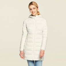 女款可收納輕量長版羽絨外套