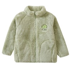 Starbean 兒童動物刺繡刷毛拉鍊外套