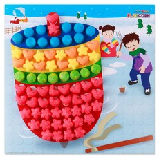 PLAYCORN 拼貼畫製作 4人份, 傳統遊戲陀螺, 1套