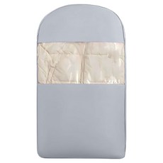 掛式透明壓縮防塵衣物收納袋 長款 黎明灰, 1個, 1個裝