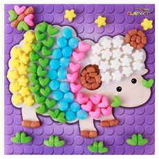 PLAYCORN 拼貼畫製作 4人份, 羊, 1套