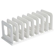 모던앳 그라데이션 폭조절 8단 책꽂이, 화이트