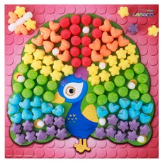 PLAYCORN 拼貼畫製作 4人份, 孔雀, 1套